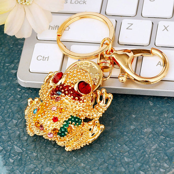 Metal Yuanbao Style Keychain Ornament For Women's Bag And Car Key