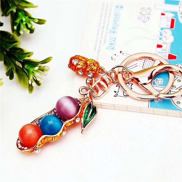 Metal Yuanbao Style Keychain Ornament For Women's Bag And Car Key