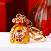 Metal Yuanbao Style Keychain Ornament For Women's Bag And Car Key