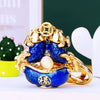 Metal Yuanbao Style Keychain Ornament For Women's Bag And Car Key