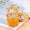 Metal Yuanbao Style Keychain Ornament For Women's Bag And Car Key