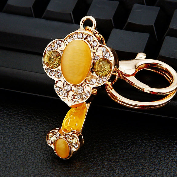 Metal Yuanbao Style Keychain Ornament For Women's Bag And Car Key