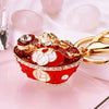 Metal Yuanbao Style Keychain Ornament For Women's Bag And Car Key