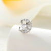 Metal Zircon Crescent Ear Bone Nail Piercing Earrings For Women