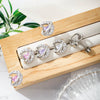 Metal Zircon Crescent Ear Bone Nail Piercing Earrings For Women