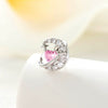 Metal Zircon Crescent Ear Bone Nail Piercing Earrings For Women