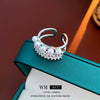Metal Zircon Pig Nose Open Ring Women's Hand Jewelry Light Luxury Design