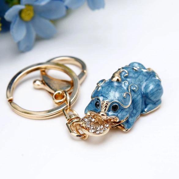 Metal Zodiac Chicken Creative Women's Car And Bag Keychain Pendant