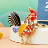 Metal Zodiac Chicken Creative Women's Car And Bag Keychain Pendant