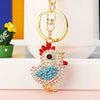 Metal Zodiac Chicken Creative Women's Car And Bag Keychain Pendant