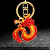 Metal Zodiac Dragon Car Keychain And Bag Pendant