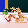 Metal Zodiac Dragon Car Keychain And Bag Pendant