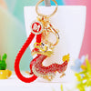 Metal Zodiac Dragon Car Keychain And Bag Pendant