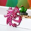 Metal Zodiac Dragon Car Keychain And Bag Pendant