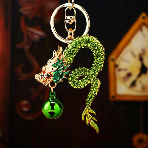Metal Zodiac Dragon Car Keychain And Bag Pendant