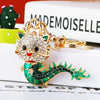 Metal Zodiac Dragon Car Keychain And Bag Pendant