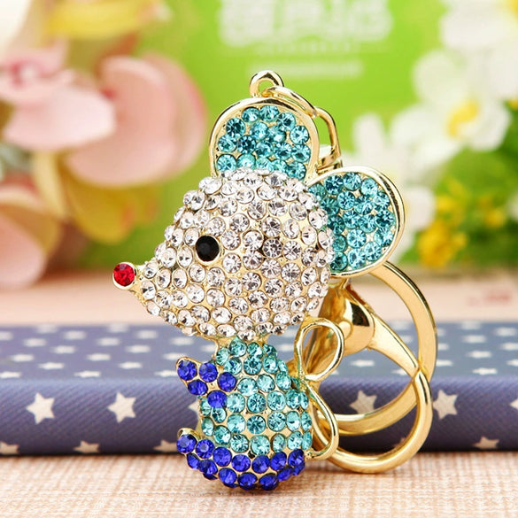 Metal Zodiac Little Goat Diamondencrusted Keychain For Men And Women As Bag Pendant