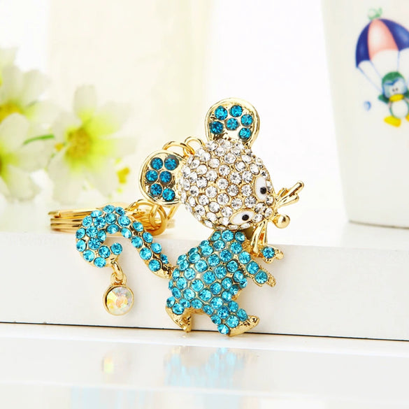 Metal Zodiac Little Goat Diamondencrusted Keychain For Men And Women As Bag Pendant