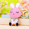 Metal Zodiac Rabbit Keychain Pendant For Women Diamondencrusted Key Chain Accessories