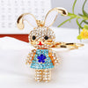 Metal Zodiac Rabbit Keychain Pendant For Women Diamondencrusted Key Chain Accessories