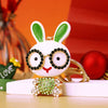 Metal Zodiac Rabbit Keychain Pendant For Women Diamondencrusted Key Chain Accessories