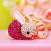 Metal Zodiac Rabbit Keychain Pendant For Women Diamondencrusted Key Chain Accessories