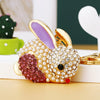 Metal Zodiac Rabbit Keychain Pendant For Women Diamondencrusted Key Chain Accessories