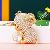 Metal Zodiac Sheep Encrusted Keychain For Women As Creative Gift