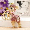 Metal Zodiac Sheep Encrusted Keychain For Women As Creative Gift