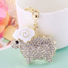 Metal Zodiac Sheep Encrusted Keychain For Women As Creative Gift