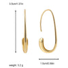 Metallic Eggshaped Gold Plated Light Luxury Geometric Earrings