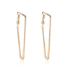 Metallic Geometric Butterfly Tassel Circle Earrings Gold Plated