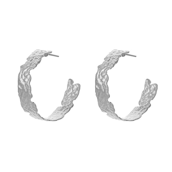 Metallic Geometric Butterfly Tassel Circle Earrings Gold Plated