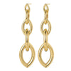 Metallic Geometric Butterfly Tassel Circle Earrings Gold Plated