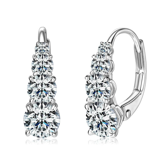 Meteor Earrings Moissanite 925 Silver Drop Shape Electroplated Women's Light Luxury Niche Allmatch
