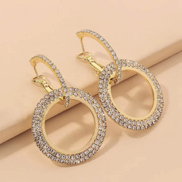 Micro-Inlaid Diamond Fashion Earrings