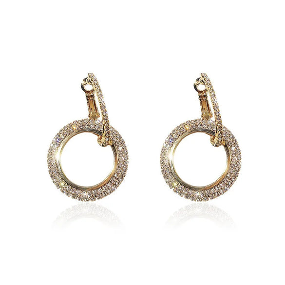 Micro-Inlaid Diamond Fashion Earrings