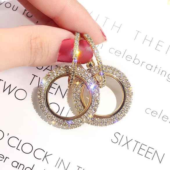 Micro-Inlaid Diamond Fashion Earrings