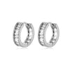 Micro Inlaid Rectangular Zircon Earrings Environmental Protection Copper Geometric Simple Fashion Ear Jewelry For Women