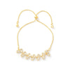 Micro Inlaid Zircon Pull Bracelet For Women Copper Real Gold Plated Geometric Style Electroplated