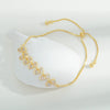 Micro Inlaid Zircon Pull Bracelet For Women Copper Real Gold Plated Geometric Style Electroplated