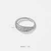 Microinlaid Zircon Copper Ring With Geometric Design And Electroplating Treatment Fashionable Simple Allmatch Highend Niche Light Luxury Stacked Ring For Women