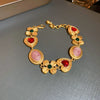 Mid Ancient Style Flower Portrait Diamond Necklace For Women Made Of Copper With Diamond Treatment Featuring A Love Themed Pendant And A Clavicle Chain Design