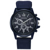 Military Style Men's Quartz Watch With Alloy Case Nylon Strap And Round Dial