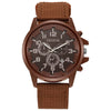 Military Style Men's Quartz Watch With Alloy Case Nylon Strap And Round Dial