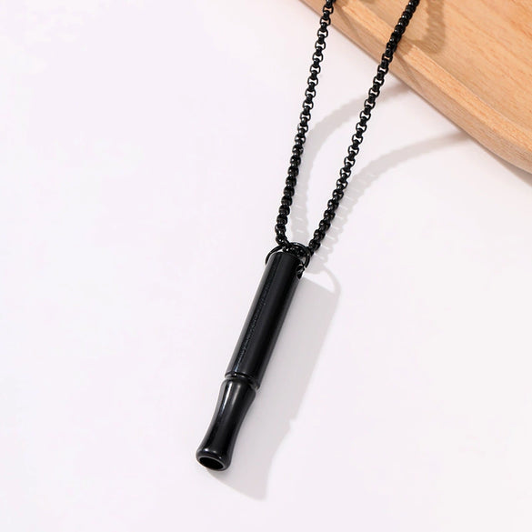 Mindfulness Decompression Jewelry Stainless Steel Titanium Steel Geometric Electroplated Unisex Necklace
