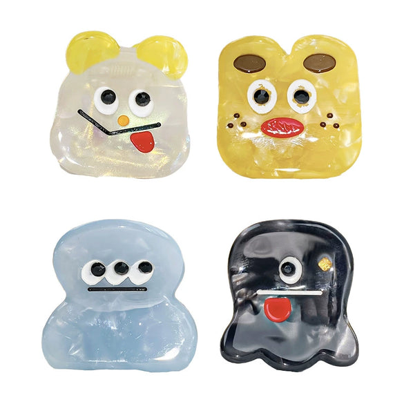 Mini Acetic Acid Handmade Cute Cartoon Ghost Horse Hair Clips For Women