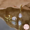 Mini Bulb S925 Sterling Silver Geometric All Match Stud Earrings For Women With Freshwater Pearl