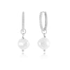 Mini Bulb S925 Sterling Silver Geometric All Match Stud Earrings For Women With Freshwater Pearl