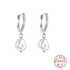Mini Bulb S925 Sterling Silver Geometric All Match Stud Earrings For Women With Freshwater Pearl